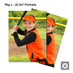 Pkg J - (2) 5x7 portraits